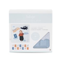 Lulujo Single Cotton Swaddle & Cards Gift Set- Greatest Adventure - thumbnail 1