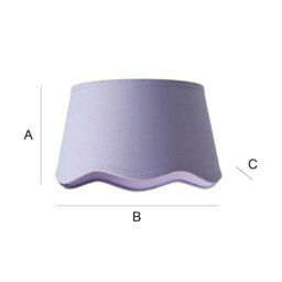 ValueLights Mabel Linen Small 20cm Scallop Edge with Trim Lamp Shade with Bulb in Lilac - thumbnail 7