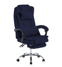 Hygrad Built to Survive Swivel Velvet Office Chair Ergonomic Leisure Chair Height Adjustable Desk Chair in Blue
