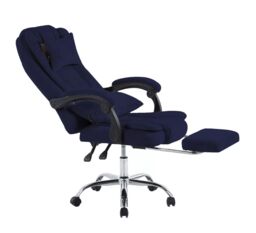 Hygrad Built to Survive Swivel Velvet Office Chair Ergonomic Leisure Chair Height Adjustable Desk Chair in Blue - thumbnail 2
