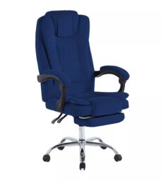 Hygrad Built to Survive Swivel Velvet Office Chair Ergonomic Leisure Chair Height Adjustable Desk Chair in Blue - thumbnail 6