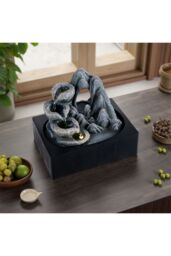 Living and Home Tabletop Waterfall Fountain with LED Lighting in Stone