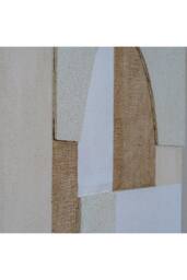 KDMD Portina Linen Textured Canvas Wall Art in Frame - Elegant & Neutral in Brown - thumbnail 3