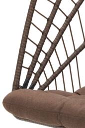 Garden Sanctuary Swing Hanging Egg Chair with Cushion & Headrest in Brown - thumbnail 9