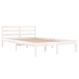 Berkfield Home Day Bed Solid Wood Pine 120x200 cm White - Size: Small Double - thumbnail 3