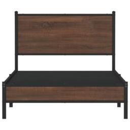 Berkfield Home Metal Bed Frame without Mattress Brown Oak 100x200 cm - thumbnail 5