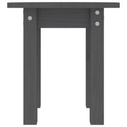 Berkfield Home Beautiful Coffee Table Grey Ã˜ 35x35 cm Solid Wood Pine in Charcoal - thumbnail 5