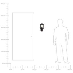 Wyld and Coco Outdoor Wall Light - Matte Black Iron and Glass Sconce - thumbnail 7