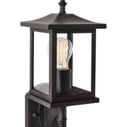 Wyld and Coco Outdoor Wall Light - Matte Black Iron and Glass Sconce - thumbnail 2