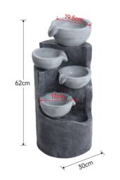 H&O Direct Creative Water Feature Outdoor Garden Fountain Decor in Natural - thumbnail 6