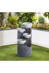 H&O Direct Creative Water Feature Outdoor Garden Fountain Decor in Natural - thumbnail 2