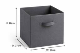 SPOT ON DEALZ Set of 9Grey Woven Storage Baskets Cube Organizer Shelf Bin for Closet in Grey - thumbnail 2