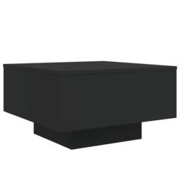 Berkfield Home Modern Coffee Table with LED Lights Black 55x55x31 cm - Size: 55 x 55 x 31 cm - thumbnail 1