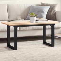Berkfield Home Coffee Table Legs O-Frame 70x30x43 cm Steel in Black - Size: 70 x 30 x 43 cm - thumbnail 1