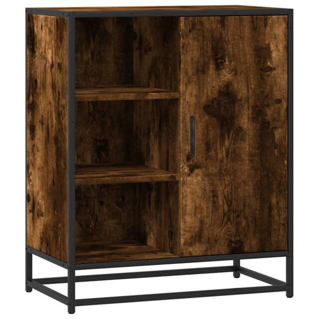 Berkfield Home Sideboard Smoked Oak 62x35x76 cm Engineered Wood in Brown - Size: 62 x 35 x 76 cm - image 1