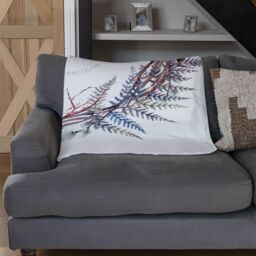Benjamin Tate Design Watercolor Boho Wreath Blanket in Natural - Size: 120 cm x 150 cm - thumbnail 2