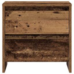 Berkfield Home Traditional Bedside Cabinet Old Wood 45x34x44.5 cm Engineered Wood in Brown - thumbnail 6