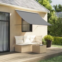 Berkfield Home Retractable Awning Anthracite 250x150 cm Fabric & Steel in Black