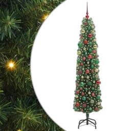 Berkfield Home Artificial Christmas Tree with 300 LEDs with Stand Green 210 cm - thumbnail 2