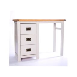 Cabinet Bits Argenta 3 Drawer Dressing Table Set Brass Drop Handle in Light Grey - thumbnail 2