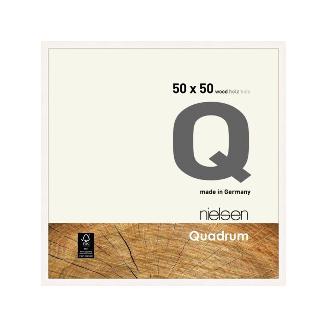 nielsen Quadrum 50 x 50cm Wooden Picture Frame With Protective Glass Front in White - Size: 50 x 50 cm - image 1