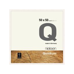 nielsen Quadrum 50 x 50cm Wooden Picture Frame With Protective Glass Front in White - Size: 50 x 50 cm