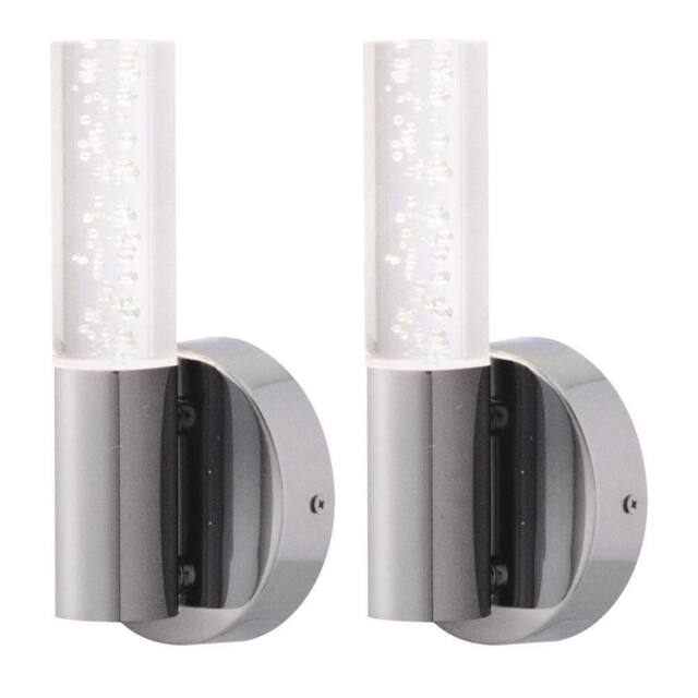 First Choice Lighting Set of 2 Orin - Bathroom Wall Light with Bubble Details in Silver - image 1