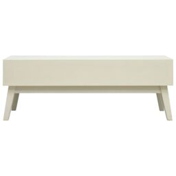 Berkfield Home Coffee Table with 2 Drawers Carving Grey 110x50x40 cm Wood - Size: 110 x 50 x 40 cm - thumbnail 5