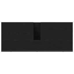 Berkfield Home Bathroom Sink Cabinet Black Oak 80x33x60 cm Engineered Wood - Size: 80 x 33 x 60 cm - thumbnail 9