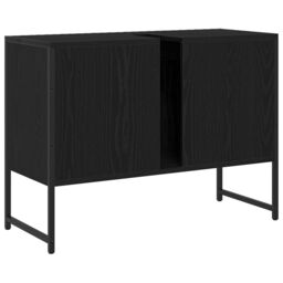 Berkfield Home Bathroom Sink Cabinet Black Oak 80x33x60 cm Engineered Wood - Size: 80 x 33 x 60 cm - thumbnail 8