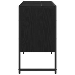 Berkfield Home Bathroom Sink Cabinet Black Oak 80x33x60 cm Engineered Wood - Size: 80 x 33 x 60 cm - thumbnail 7