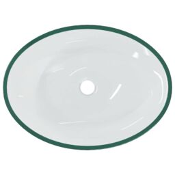 Berkfield Home Basin Glass 50x37x14 cm Transparent in Black - Size: 50 x 37 x 14 cm - thumbnail 5