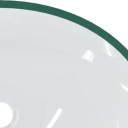 Berkfield Home Basin Glass 50x37x14 cm Transparent in Black - Size: 50 x 37 x 14 cm - thumbnail 6