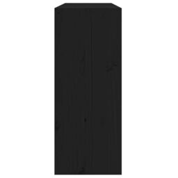 Berkfield Home Wine Cabinet Black 62x25x62 cm Solid Wood Pine - Size: 62 x 25 x 62 cm - thumbnail 6