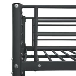 Berkfield Home Bunk Bed Frame Black Metal 140x200 cm/90x200 cm - thumbnail 5
