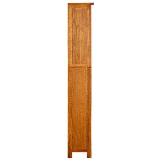 Berkfield Home Beautiful 5-Tier Bookcase 45x22x140 cm Solid Oak Wood in Brown - Size: 45 x 22 x 140 cm - image 1