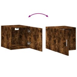 Berkfield Home Wall Cabinet Smoked Oak 40x42.5x40 cm Engineered Wood in Brown - thumbnail 8