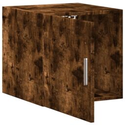 Berkfield Home Wall Cabinet Smoked Oak 40x42.5x40 cm Engineered Wood in Brown - thumbnail 7