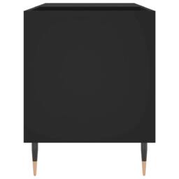 Berkfield Home Record Cabinet Black 85x38x48 cm Engineered Wood - Size: 85 x 38 x 48 cm - thumbnail 5
