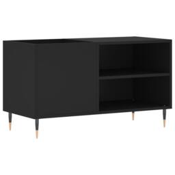 Berkfield Home Record Cabinet Black 85x38x48 cm Engineered Wood - Size: 85 x 38 x 48 cm