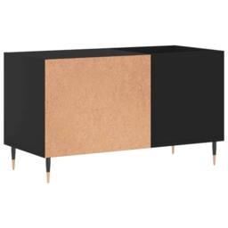 Berkfield Home Record Cabinet Black 85x38x48 cm Engineered Wood - Size: 85 x 38 x 48 cm - thumbnail 6
