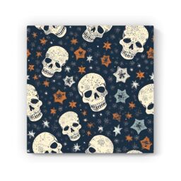 "Warren Reed - Designer Skulls & Stars Canvas - Size: W16"" x H16""" - thumbnail 2