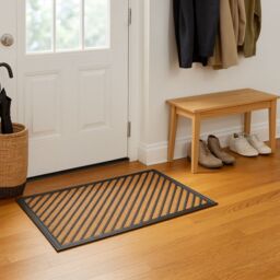 Nicola Spring Heavy Duty Door Mat - 60 x 40cm - Diagonal in Brown - Size: 40 cm x 60 cm - thumbnail 2