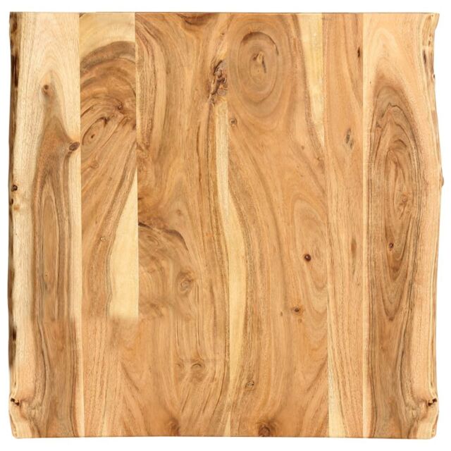 Berkfield Home Table Top Solid Acacia Wood 58x(50-60)x2.5 cm in Brown - image 1