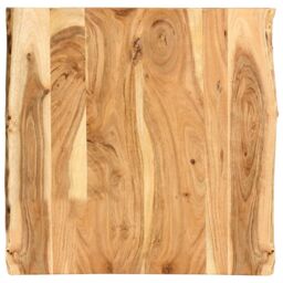 Berkfield Home Table Top Solid Acacia Wood 58x(50-60)x2.5 cm in Brown - thumbnail 1