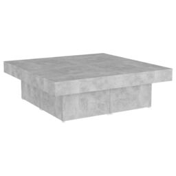 Berkfield Home Coffee Table Concrete Grey 90x90x28 cm Engineered Wood - Size: 90 x 90 x 28 cm - thumbnail 2