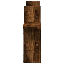 Berkfield Home Wall Shelves 2 pcs Smoked Oak 38x12x38 cm Engineered Wood in Brown - Size: 38 x 12 x 38 cm - thumbnail 5