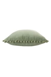 Living and Home Polyester Cushion Cover with Pom-Pom Trim in Green - thumbnail 7