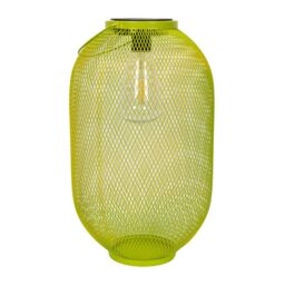 ValueLights Metal Mesh Basket Solar Powered Outdoor Garden Lantern Light in Bright Green - thumbnail 2