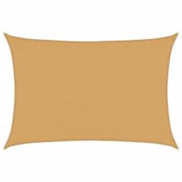 Berkfield Home Sunshade Sail 160 g/m¬≤ Rectangular Sand 3.5x5 m HDPE in Yellow - thumbnail 2